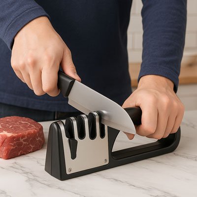Aiguiseur couteau bonne tenu faile utilisation