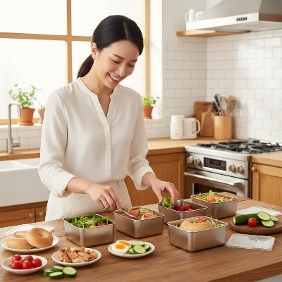 Boite alimentaire nettoyage et empêchant la prolifération bactérienne