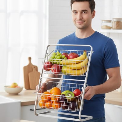 Corbeille a fruits Poignée de transport intégrée