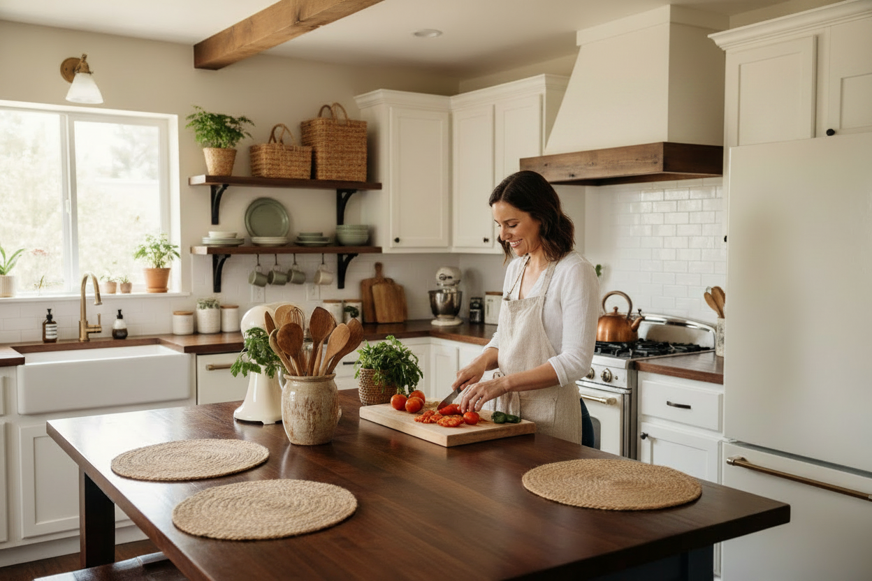 Cuisine sans paniers sur la hotte