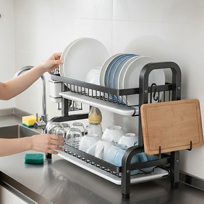 Egouttoir vaisselle assurent stabilité et protection du plan de travail