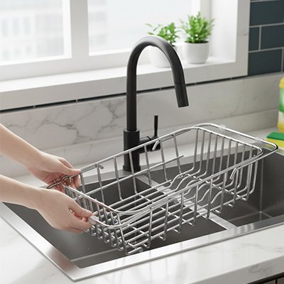 Egouttoir vaisselle grand gain espace