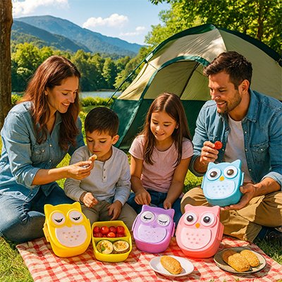 éLunch box enfant pour la famille pendant une randonnée