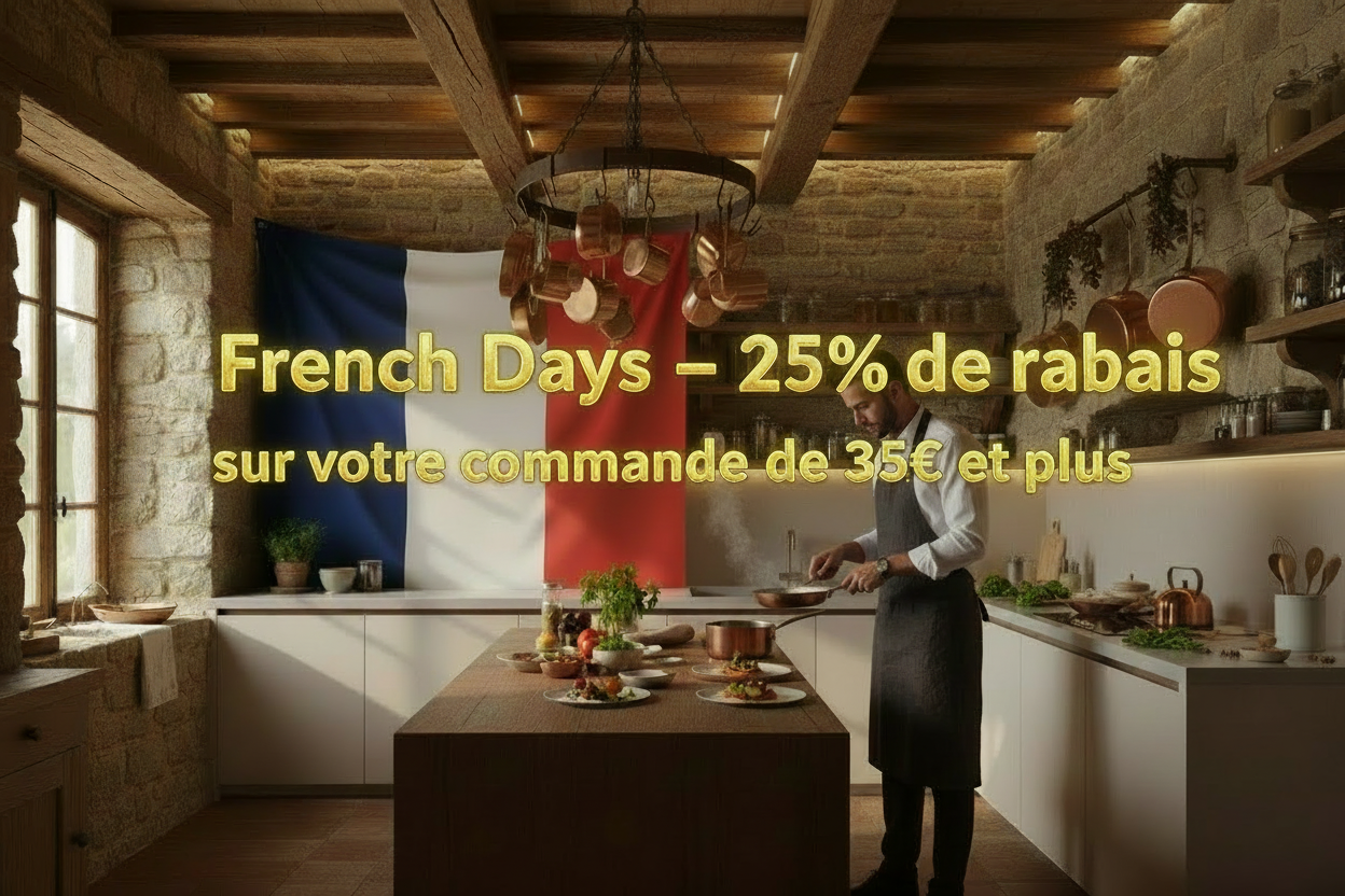 French Days – Texte en haut, chef visible