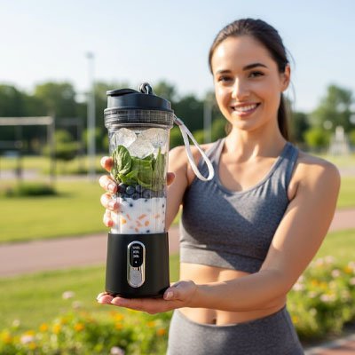 Mixeur portable commande ergonomique