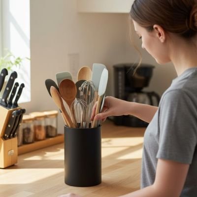 Pot ustensiles cuisine Design polyvalent