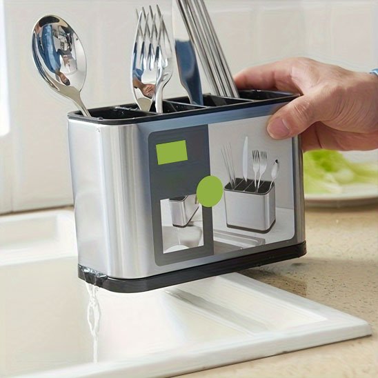 Pot ustensiles cuisine   Finition acier inoxydable