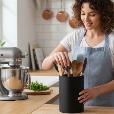 Pot ustensiles cuisine Gain de place
