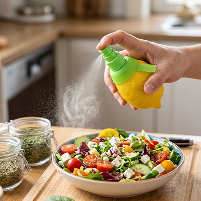 Presse agrume fabriqué en plastique sans BPA de couleur verte