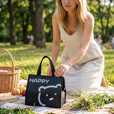 Sac isotherme dame en pique nique sac noir 
