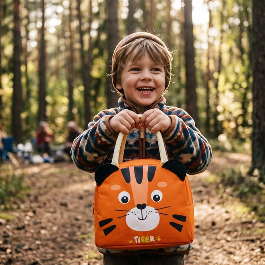 Sac isotherme petit garçon avec sac tigre souiant