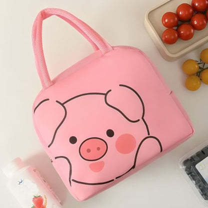 Sac isotherme rose avec petit cochonnet 